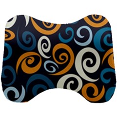 Colorful Curves Pattern Head Support Cushion by Vaneshart
