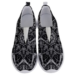 Black And White Pattern Monochrome Lighting Circle Neon Psychedelic Illustration Design Symmetry No Lace Lightweight Shoes by Vaneshart