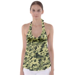 Army Camo Pattern Babydoll Tankini Top by Vaneshart