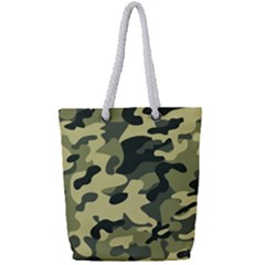 Army Camo Pattern Full Print Rope Handle Tote (small) by Vaneshart