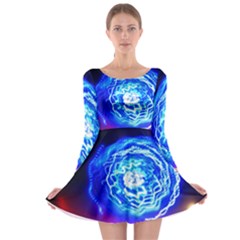 Light Circle Ball Sphere Organ Shape Physics Volgariver Ununseptium Z117 Unoptanium Island Long Sleeve Skater Dress