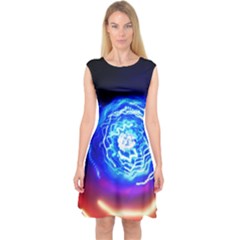 Light Circle Ball Sphere Organ Shape Physics Volgariver Ununseptium Z117 Unoptanium Island Capsleeve Midi Dress by Vaneshart