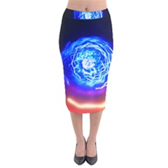 Light Circle Ball Sphere Organ Shape Physics Volgariver Ununseptium Z117 Unoptanium Island Velvet Midi Pencil Skirt by Vaneshart