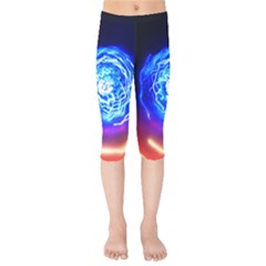 Light Circle Ball Sphere Organ Shape Physics Volgariver Ununseptium Z117 Unoptanium Island Kids  Capri Leggings  by Vaneshart