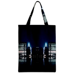 Night City Landscape Zipper Classic Tote Bag by Vaneshart