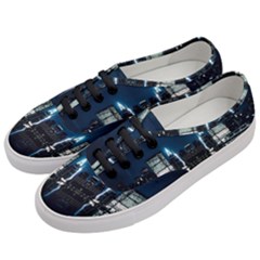 Night City Landscape Women s Classic Low Top Sneakers by Vaneshart