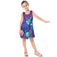 Geometric Pattern Kids  Sleeveless Dress