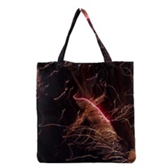 Light Night Dark Sparkler Firework Darkness Bonfire Celebrate Thanksgiving Screenshot Special Effect Grocery Tote Bag by Vaneshart