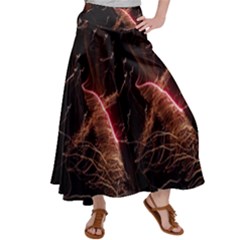 Light Night Dark Sparkler Firework Darkness Bonfire Celebrate Thanksgiving Screenshot Special Effect Satin Palazzo Pants by Vaneshart