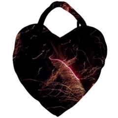 Light Night Dark Sparkler Firework Darkness Bonfire Celebrate Thanksgiving Screenshot Special Effect Giant Heart Shaped Tote by Vaneshart