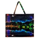 Night City Zipper Large Tote Bag View1