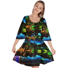 Night City Velour Kimono Dress