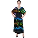 Night City V-Neck Boho Style Maxi Dress View1