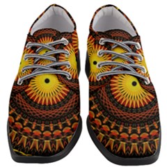 Spiral Pattern Circle Neon Psychedelic Illustration Design Symmetry Shape Mandala Women Heeled Oxford Shoes by Vaneshart