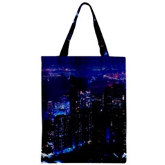 Night City Dark Zipper Classic Tote Bag by Vaneshart