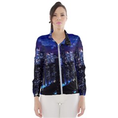 Night City Dark Women s Windbreaker