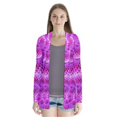 Nature Blossom Plant Flower Purple Petal Bloom Pattern Pollen Pink Flora Flowers Dahlia Design Beaut Drape Collar Cardigan by Vaneshart