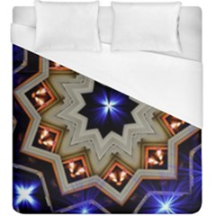 Light Abstract Structure Star Pattern Toy Circle Christmas Decoration Background Design Symmetry Duvet Cover (king Size)