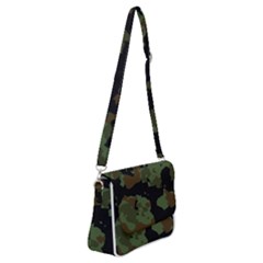 Beautiful Army Camo Pattern Shoulder Bag With Back Zipper by Vaneshart