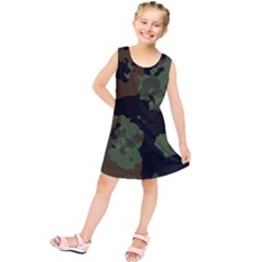 Beautiful Army Camo Pattern Kids  Tunic Dress