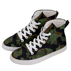 Beautiful Army Camo Pattern Men s Hi-top Skate Sneakers by Vaneshart