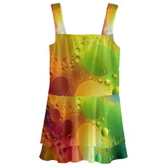 Abstract Sunlight Flower Reflection Color Macro Floating Yellow Circle Macro Photography Spheres Oil Kids  Layered Skirt Swimsuit by Vaneshart