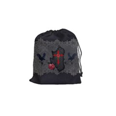 The Crows With Cross Drawstring Pouch (Small)