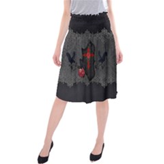 The Crows With Cross Midi Beach Skirt