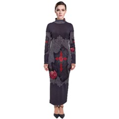 The Crows With Cross Turtleneck Maxi Dress