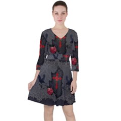 The Crows With Cross Ruffle Dress