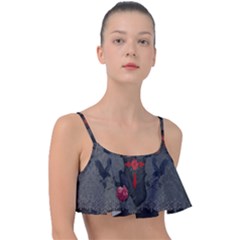 The Crows With Cross Frill Bikini Top