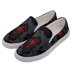 The Crows With Cross Men s Canvas Slip Ons by FantasyWorld7