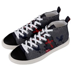 The Crows With Cross Men s Mid-top Canvas Sneakers by FantasyWorld7
