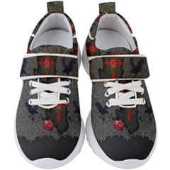 The Crows With Cross Kids  Velcro Strap Shoes