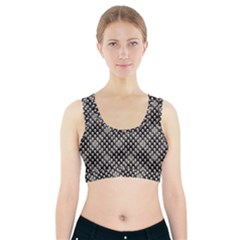 Sketchy Skulls Pattern Sports Bra With Pocket by bloomingvinedesign