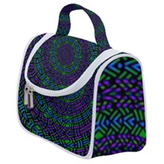 Texture Pattern Line Colorful Circle Art Background Design Decorative Symmetry Style Shape  Satchel Handbag by Vaneshart
