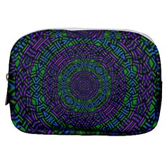 Texture Pattern Line Colorful Circle Art Background Design Decorative Symmetry Style Shape  Make Up Pouch (small) by Vaneshart