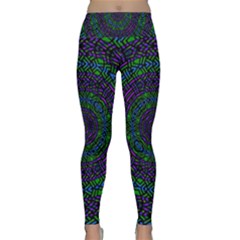 Texture Pattern Line Colorful Circle Art Background Design Decorative Symmetry Style Shape  Lightweight Velour Classic Yoga Leggings by Vaneshart