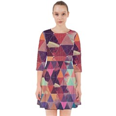 Geometric Pattern Art Smock Dress