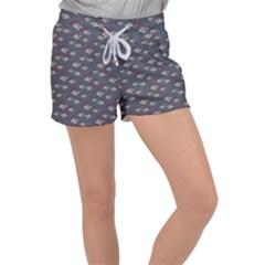 Sushi Pattern Women s Velour Lounge Shorts by bloomingvinedesign