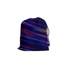 Nightlife Neon Techno Black Lamp Motion Green Street Dark Blurred Move Abstract Velocity Evening Tim Drawstring Pouch (small) by Vaneshart