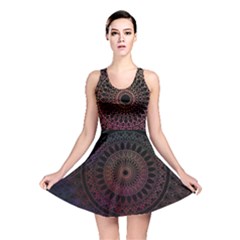 Mandala Fractal Pattern Reversible Skater Dress