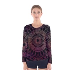 Mandala Fractal Pattern Women s Long Sleeve Tee