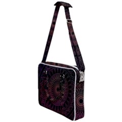 Mandala Fractal Pattern Cross Body Office Bag by Vaneshart