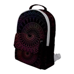 Mandala Fractal Pattern Flap Pocket Backpack (large) by Vaneshart