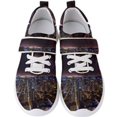 Light Sky Skyline Night Star Milky Way Cosmos Spiral City Skyscraper Urban Cityscape Dark San Franci Men s Velcro Strap Shoes by Vaneshart