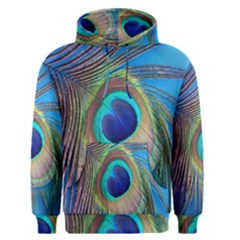 Nature Bird Wing Texture Animal Male Wildlife Decoration Pattern Line Green Color Blue Colorful Men s Pullover Hoodie by Vaneshart