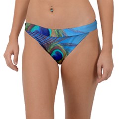 Nature Bird Wing Texture Animal Male Wildlife Decoration Pattern Line Green Color Blue Colorful Band Bikini Bottom by Vaneshart