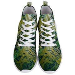 Laptop Computer Technology Leaf Line Green Biology Communication Electronics Illustration Informatio Men s Lightweight High Top Sneakers