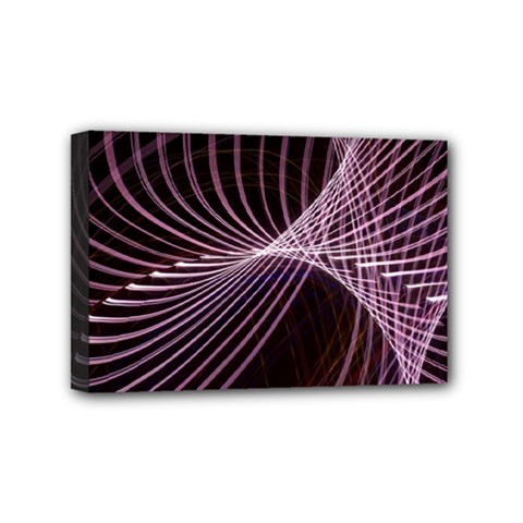 Light Sunlight Spiral Flower Line Color Electricity Circle Lightpaint Symmetry Shape  Macro   Mini Canvas 6  X 4  (stretched) by Vaneshart